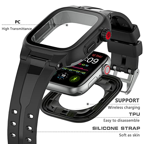 Apple Watch Series 8 7 45mm Waterproof Case,Fullbody Case with Builtin Screen Protector