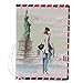 Coolrunner 1pcs Fashion Miss Love to Travel Passport Covers 3D Stereo Design Faux Leather ID Card Holders Stamp Envelope Passport Cases (USA)