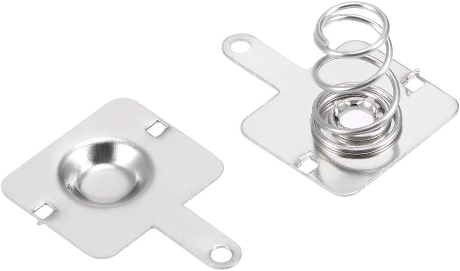 sourcing map 50 works AA Battery Positive Negative Conversion Spring Contact Nickeling Plate 13.5mmx11.5mm