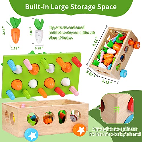 JUZBOT Montessori Toys Wooden Educational Learning Toys for 1 2 3 4