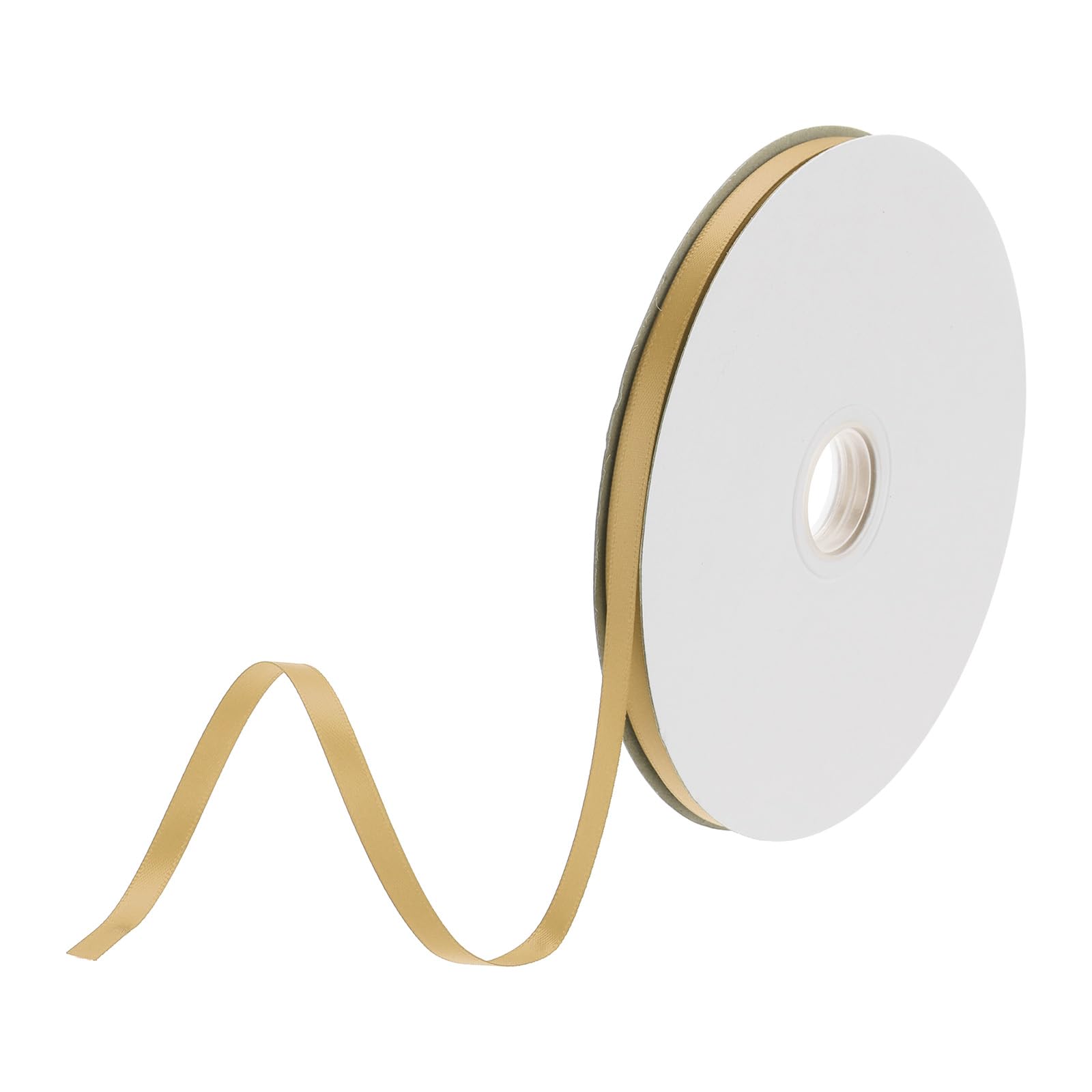 DMiotech 6mm Satin Ribbon 91m/300ft Thin Double Face Fabric Grosgrain Ribbon for Gift Wrapping Floral Hair Flower Bouquet, Dark Yellow