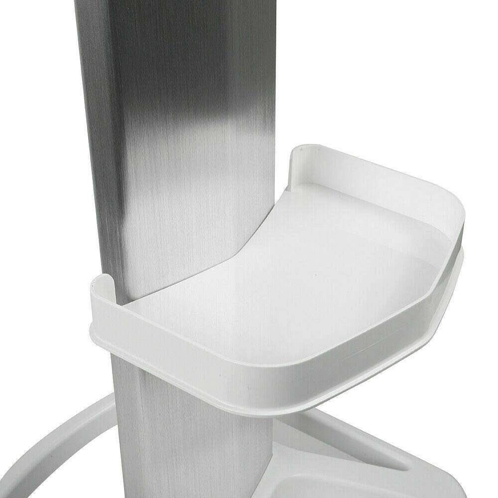 White/Pink ABS + Aluminum Trolley Cart Stand w/Tray For Beauty Shelf Assembled W/Wheel Instrument Cavitation RF Machine 4KG USA STOCK (White): Beauty