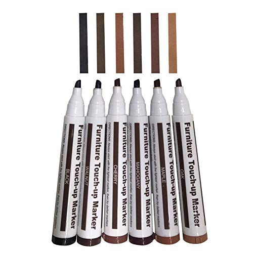 Yunhigh Furniture Markers Touch Up Wood Repair Markers and Wax Sticks Crayons with Sharpener for Stains, Scratches, Wood Floors, Tables, Desks, Carpenters, Bedposts, Touch Ups, Cover Ups - Set of 13