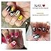 ALLYDREW Fingernail Stickers Nail Art Nail Stickers Self-Adhesive Nail Stickers 3D Nail Decals - Bows, Hearts & Flowers (3 Designs/6 Sheets)