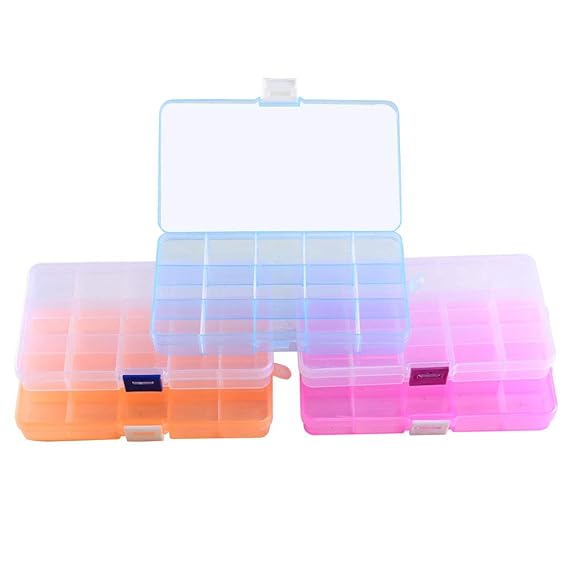 ETSAMOR Caja de Almacenamiento de Plástico 5pcs Cajas y organizadores