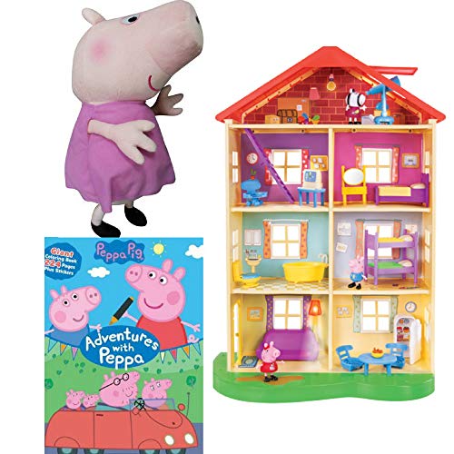 PeppaPig Lights and Sounds Family Home, Peppa Pig: Adventures with Peppa! , Peppa Pig "Sweet Peppa" Cuddle Pillow, Kids Plush Pillow, Dollhouse Playset, Mini Activity Books for Kids, Children Playse