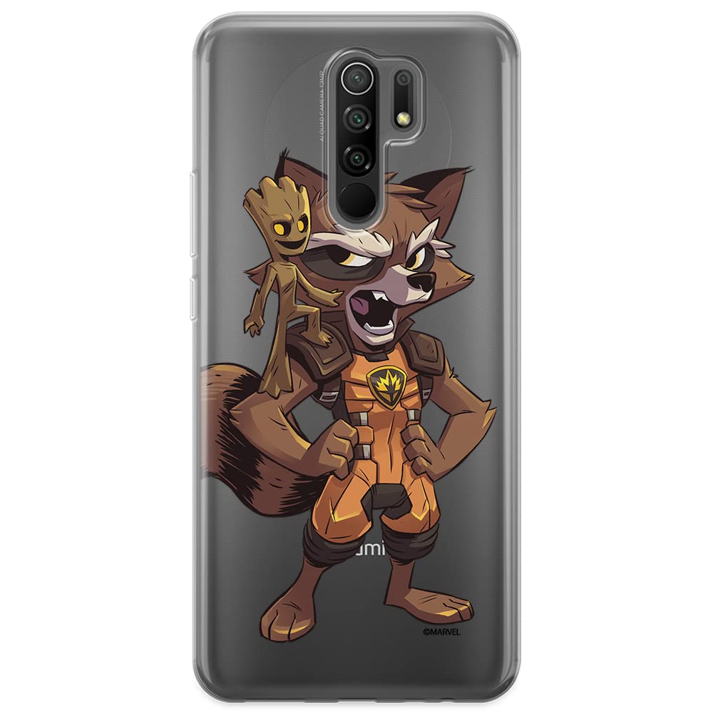 ERT GROUP mobile phone case for Xiaomi REDMI 9 original and officially Licensed Marvel pattern Guardians of the Galaxy 018 optimally adapted to the shape of the mobile phone, partially transparent