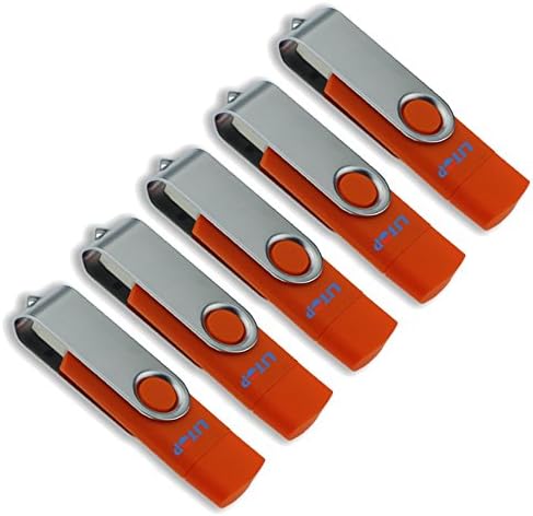 Litop 5PCS 64GB OTG Swivel Double Plugs USB Flash Drive for Android Smart Phone Samsung Galaxy S4 Also MOTO XOOM NOKIA N8 E7 Together Compatible With PC Notebook (64GB, Pack of 5 Orange)