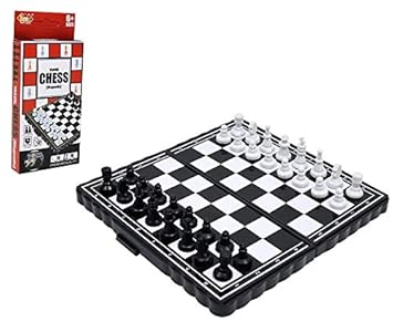Magnetic Travel Chess Set with Folding Board-Portable Pocket Size Chess Set