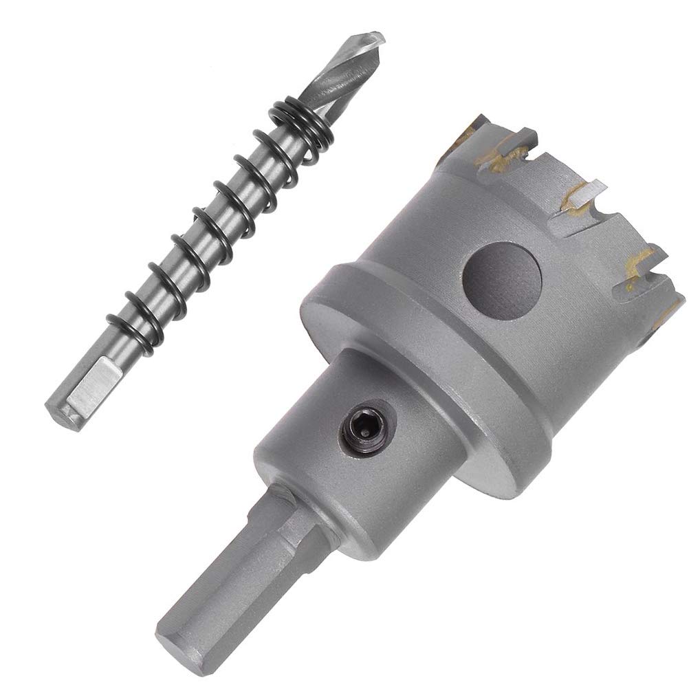 38mm TCT Hole Saw, 1-1/2” Cutting Diameter Tungsten Carbide Tipped Hole Cutter Opener, for Stainless Steel Metal Plate Aluminum