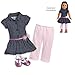 American Girl Truly Me Dot Dress Outfit in Bag for 18