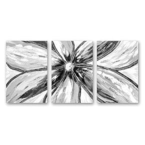 3 Panel Black and White Abstract Pictures Home...