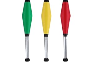 GARVALON 3 Pcs Juggling Pins for Beginners Training Juggling Sticks Clubs Set 16.53In Durable Circus Props for Stage Performa