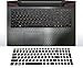 BingoBuy 2-in-1 Palmrest Area Guard Shield Skin With Touchpad Trackpad Cover + Keyboard Protector for Lenovo IdeaPad Y50 Y50-70 Laptop (Black carbon fiber palmrest cover + semi-black keyboard skin)