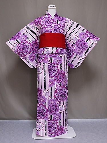 Amazon 女 ゆかた 仕上がり浴衣 女性用仕立済浴衣 ピンク色地のゆかた X8760 26 浴衣 通販