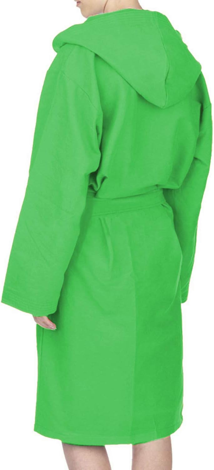 PETTI Artigiani Italiani Unisex, Hooded Microfiber Bathrobe, 100% Made in Italy, Microfibre, Green, L - Image 5