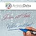 Paint Markers by Artistic Delta - Set of 12 Medium Point Oil-based Art Pens - Assorted Quick-Dry Opaque Colors with Matte Finish - Durable Case - For Use on Glass, Rock, Wood, Ceramic, Plastic, Metal