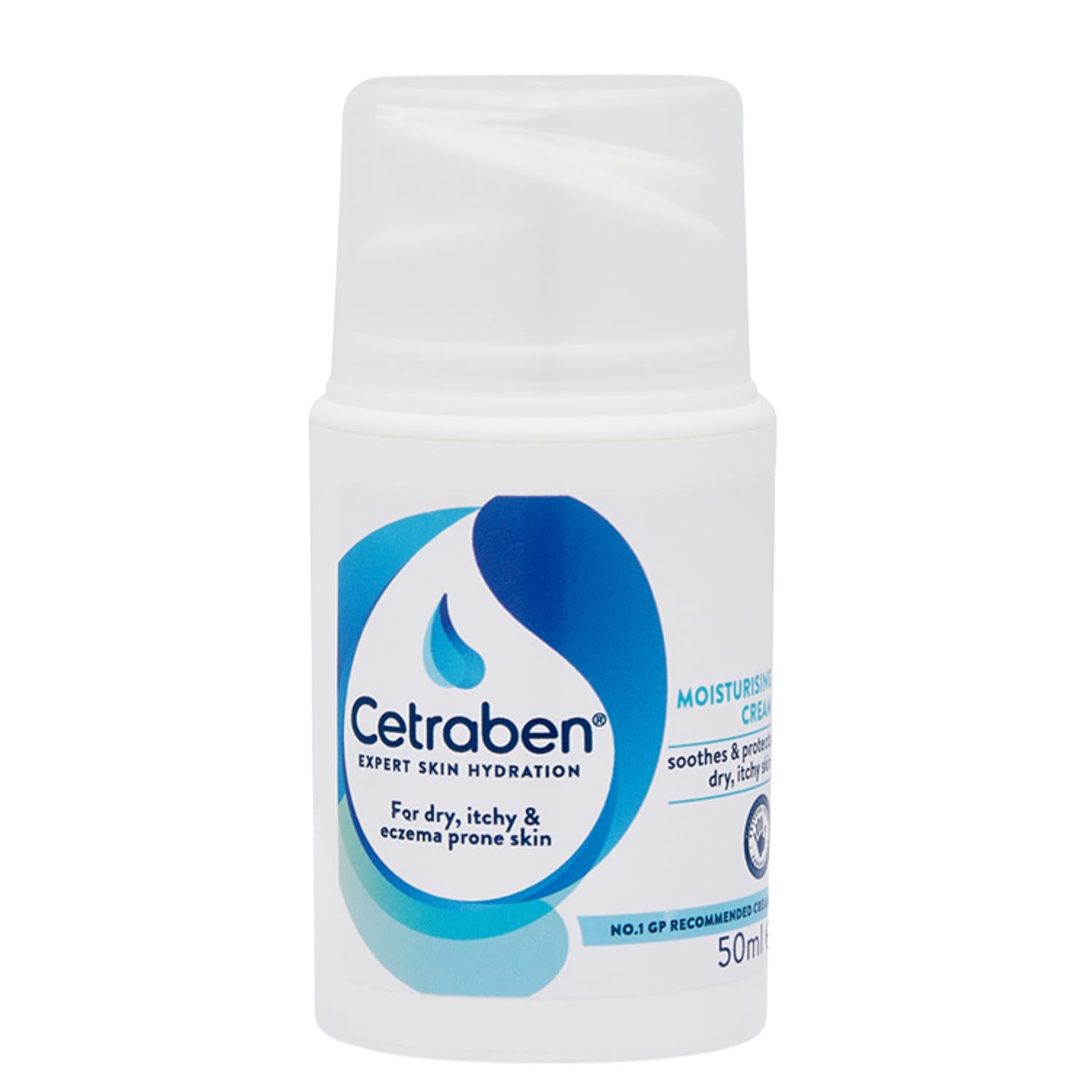 Cetraben Moisturising Cream, For Dry, Itchy, Sensitive & Eczema-Prone Skin, Soothe, Moisturise, Hydrate, & Protect, Dermatological Moisturiser,Daily Use on the Body, Fragrance Free, 1 x 50ml — image 1