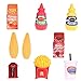 FUN LITTLE TOYS Play Food for Kids Kitchen, Pretend Food Plastic Food Toy for Toddlers, 49 pcs