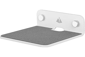 TXEsign Wall Shelf Speaker Mount, Small Wall Shelf for Speaker, Webcam, Cell Phones, Acrylic Floating Shelf (White)