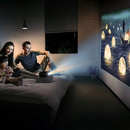 2018 Upgraded Mini Projector, RAGU Z400 Multimedia Home Theater Video Projector with +80% Lumens 50,000Hours Support HDMI VGA USB AV SD Connected with Laptop/iPad Smartphone Xbox for Movie Game Party