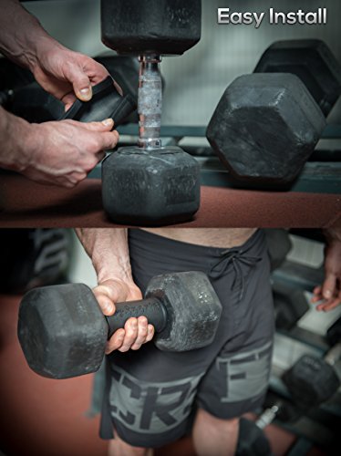 PZ SPORTS Fat Grips Bar Grips- Thick Bar Grips 2" Fat Bar Training Thick Bar Adapter for Dumbbell Barbell for Arm Muscle Growth - Weight Lifting Powerlifting - Thumbnail 5