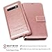 AMOVO Case for Galaxy S10 Plus/S10+ (6.4’’) [2 in 1] Samsung Galaxy S10 Plus Wallet Case Detachable [Vegan Leather] [Wrist Strap] S10+ Flip Case with Box Package (S10Plus (6.4'') Rosegold)