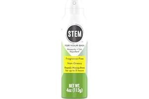 STEM Repels Mosquitoes And Ticks, Mosquito Repellent and Tick Spray, Picaridin Bug Spray, Fragrance-Free, 4 oz