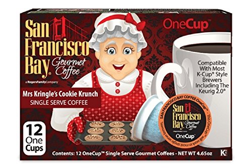 San Francisco Bay Gourmet Coffee Mrs Kringle's Cookie Crunch Single Serve Cups - 12 Count