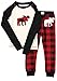 LazyOne Matching Family Pajamas (6, Moose Plaid Kids PJ Set)