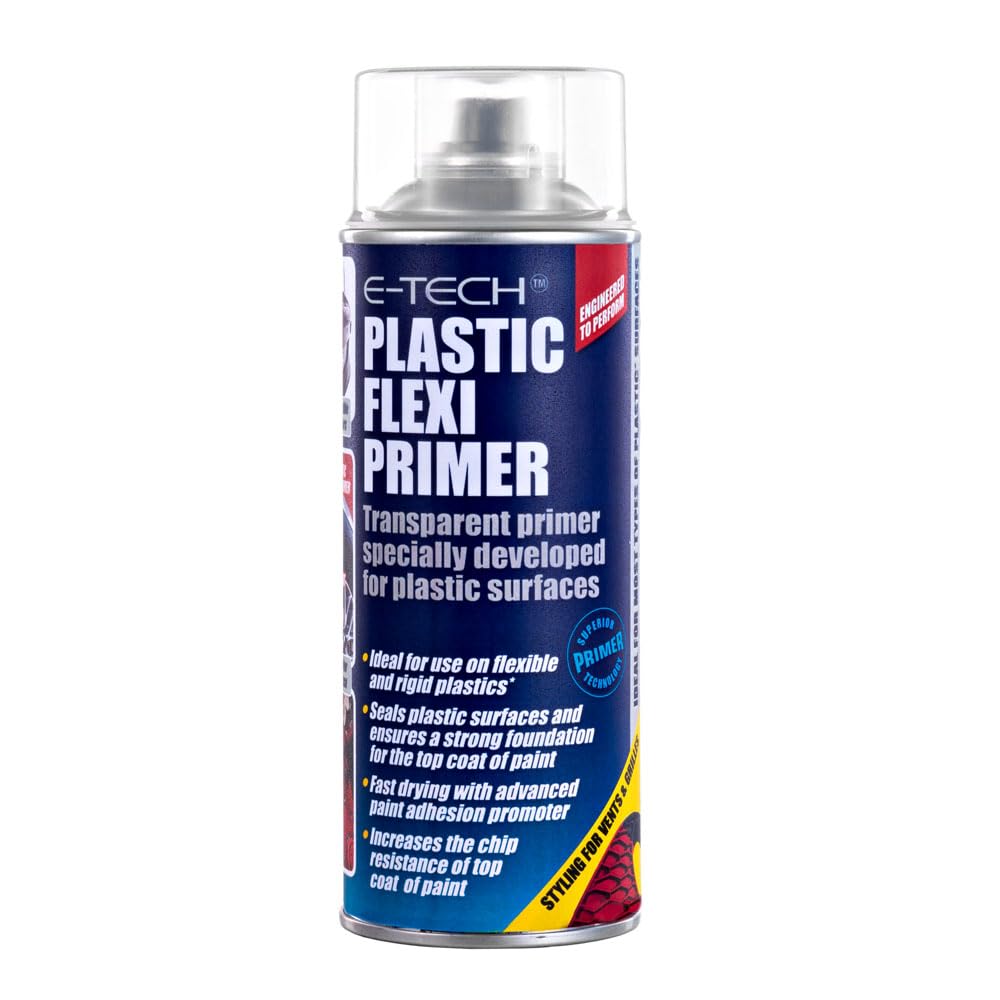 E-TECH ER00110 Plastic Transparent Flexi-Primer Spray Paint 400ml