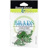 EYELET OUTLET QBRD2-284 Holly Shape Brads (12 Pack)