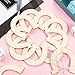 48 Packs Wood Horseshoe Cutouts Unfinished Wooden Horseshoe Discs Slices Decoration for DIY Craft, Wedding, Party and Birthday（48 Packs)