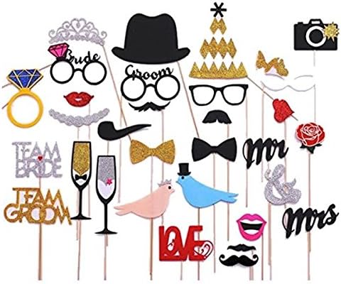 Veewon Wedding Photo Booth Props Decorations PhotoBooth props Valentine's Day