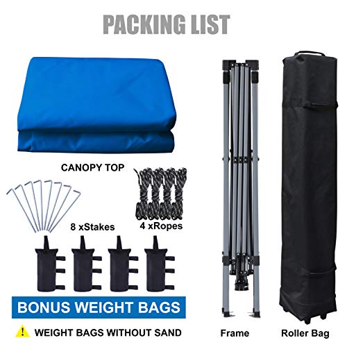 MasterCanopy Slant Leg Pop Baldachin Zelt Instant Outdoor Baldachin Einfache Einrichtung Faltschutz,Blau – Bild 7