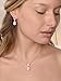 Mariell 14K Rose Gold Plated CZ Teardrop Bridal Necklace and Earring Set for Weddings, Bridesmaids & Prom