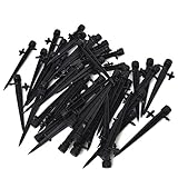 E-lishine 50 Pcs 360 Degree Adjustable Wate Flow Irrigation Drippers on Stake Em...
