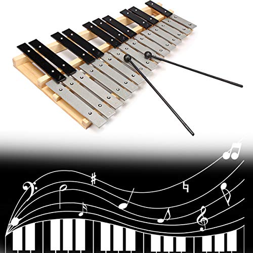 ZUINIUBI Xylophone Glockenspiel 25 Note Educational Musical Instruments Toys Mallet Percussion Orff for Kids Toddler - Thumbnail 3