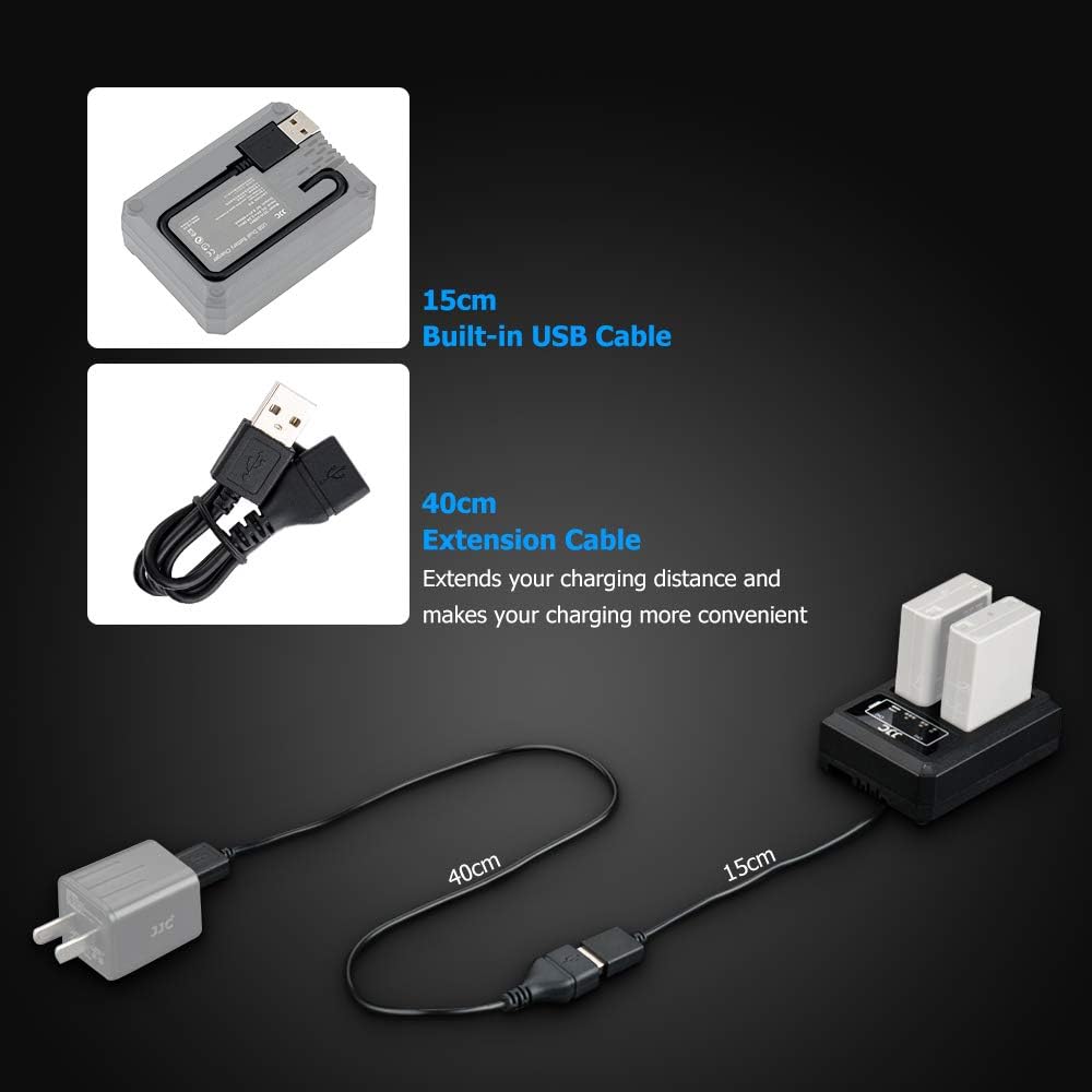 NP-W126 USB Dual Battery Charger for Fujifilm X100V, X-PRO3, X-PRO2, X-T3, X-T2, X-T1, X-T30, X-T20, X-T10, X-T200, X-T100 - Image 4