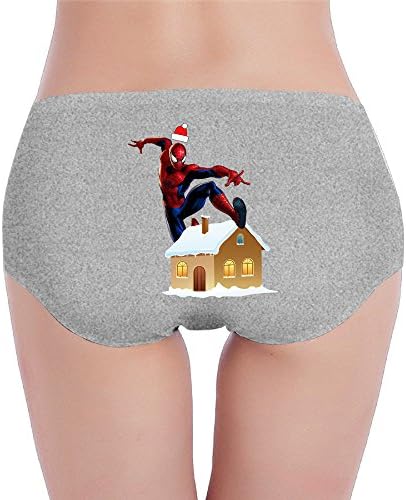 Cas Women Seamless Spider-Man Christmas Low-Waist Underpants M Ash