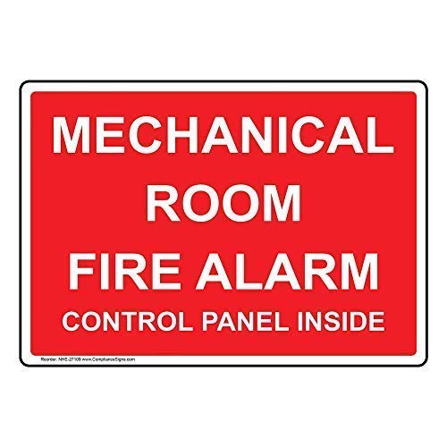 Photo 1 of Lilyanaen New Metal Sign Aluminum Sign Mechanical Room Fire Alarm Control Panel Inside for Outdoor & Indoor 12" x 8"
