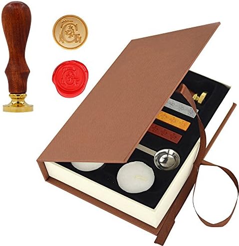 Seal Wax Kit Vintage Initial Letters A-Z Alphabet Wax Badge Seal Stamp Set Tool Gift
