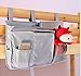 Sugaroom Bunk Bed Organizer - Bedside Storage Caddy with Pockets for College Dorm, Hospital, Baby Bed & Camp (Grey)