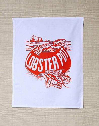 The Lobster Pot 1960s Menu Art 100% Cotton Kitchen Towel