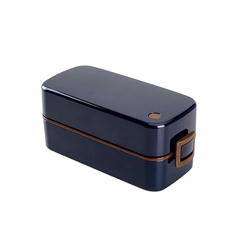 lili Doppeltes Fach Kleine Lunchbox Set Büropersonal Lunchbox Mikrowelle Kann 5 Tragbare Farben Bereitstellen (Farbe : Tiefes