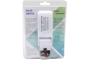 AIRTAK Automatic Bilge Pump Floating Switch, DC 12V 24V, Floating Switch Bilge Switch Flow Sensor for Automatic Electric Water Pump