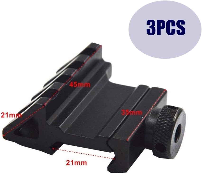 Pinty 45-Degree Offset Angle Rail Mount Picatinny for Flashlights and Rifle Laser Dot Sights, 4 Slots 20mm Weaver Style Tactical, 3PCs : Sports & Outdoors