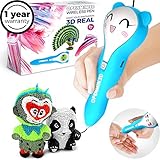 Kids 3D Printing Pen Set for DIY Arts and Crafts Safe Non-Toxic Low Temperature 3D Doodler Printer Pens Children Drawing Art Scribbler 3D Doodle Tool Kit Girls Boys Teen Educational Doodling Gift Toy