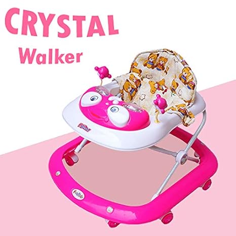 FunRide Multicolour Kids Musical Crystal Activity Walker - Height Adjustable - 9 Months + Baby - Wide Base