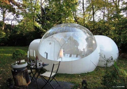 RelaxNow(TM 2 Tunnel Transparent Bubble Tent Outdoor Inflatable Bubble Camping Tent - 1 Room + 1 Entrance + 1 Bathroom